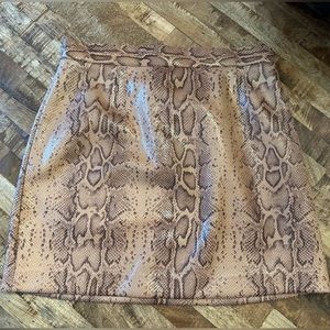 Brand New ✨ Brown Snakeskin mini skirt